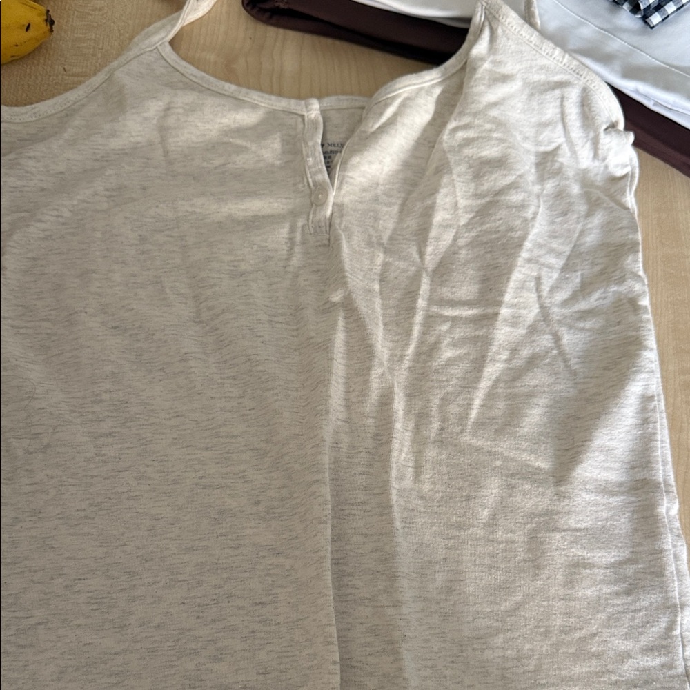Brandy Melville Off-White Henley Top